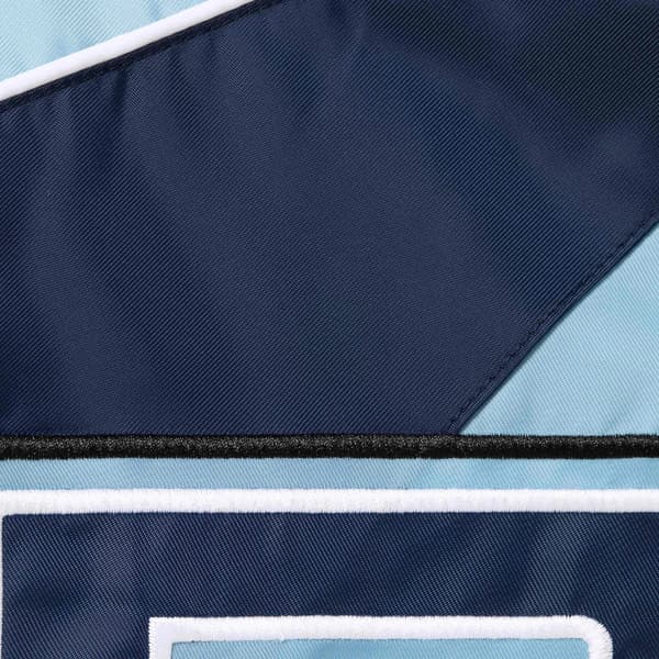 Supreme Hooded Stadium Jacket - Blue (front)