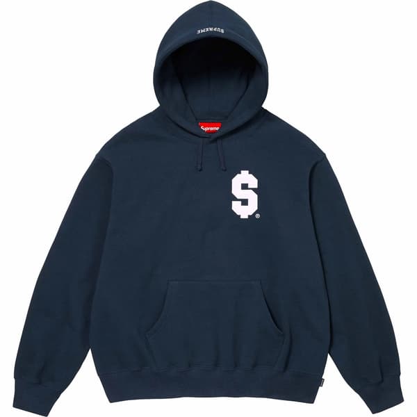 Supreme $ Hooded Sweatshirt - Navy (front)