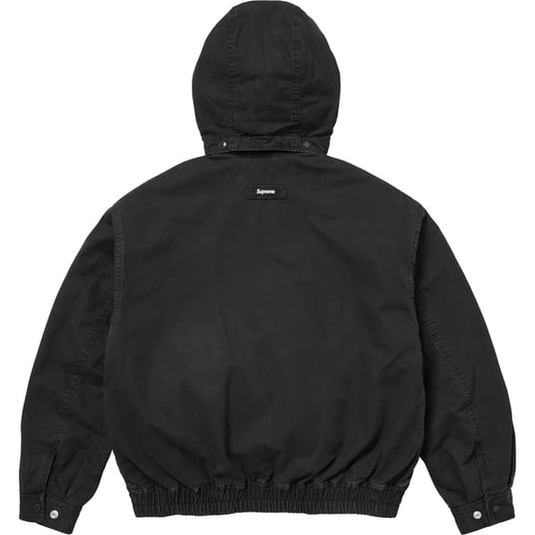 Supreme Hooded Utility Jacket - Black (front)