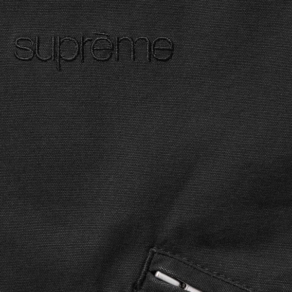 Supreme Hooded Utility Jacket - Black (front)