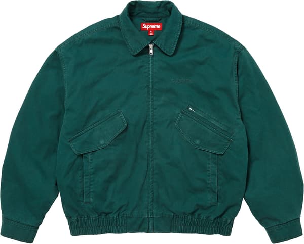 Supreme Hooded Utility Jacket - Dark Green (front)