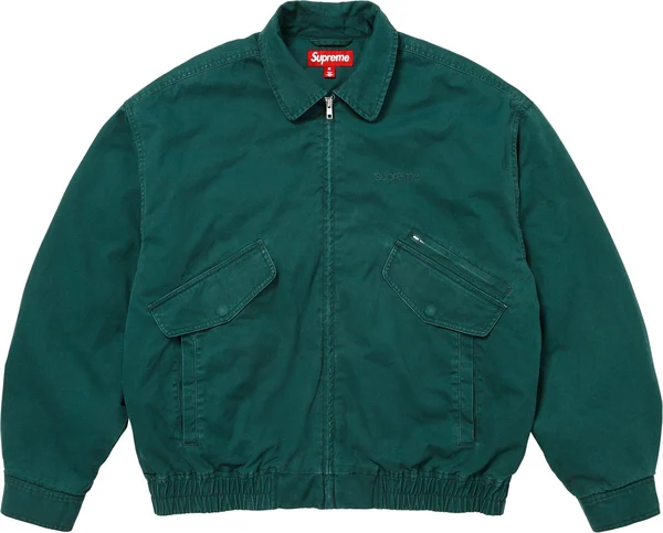 Supreme Hooded Utility Jacket - Dark Green (front)