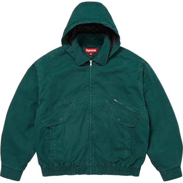 Supreme Hooded Utility Jacket - Dark Green (front)