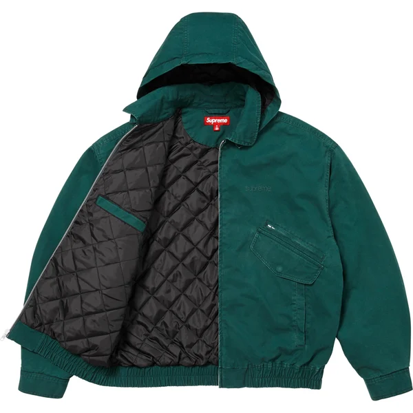 Supreme Hooded Utility Jacket - Dark Green (front)
