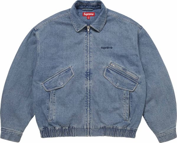 Supreme Hooded Utility Jacket - Denim (front)