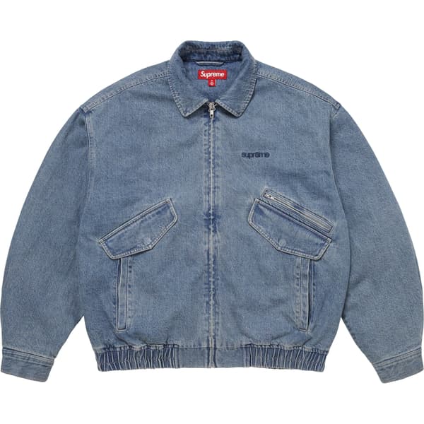 Supreme Hooded Utility Jacket - Denim (front)