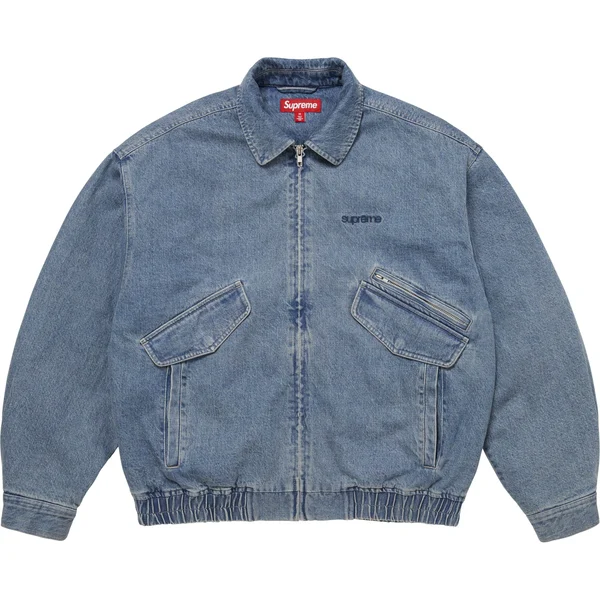 Supreme Hooded Utility Jacket - Denim (front)
