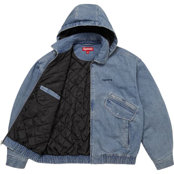 Supreme Hooded Utility Jacket - Denim (front)