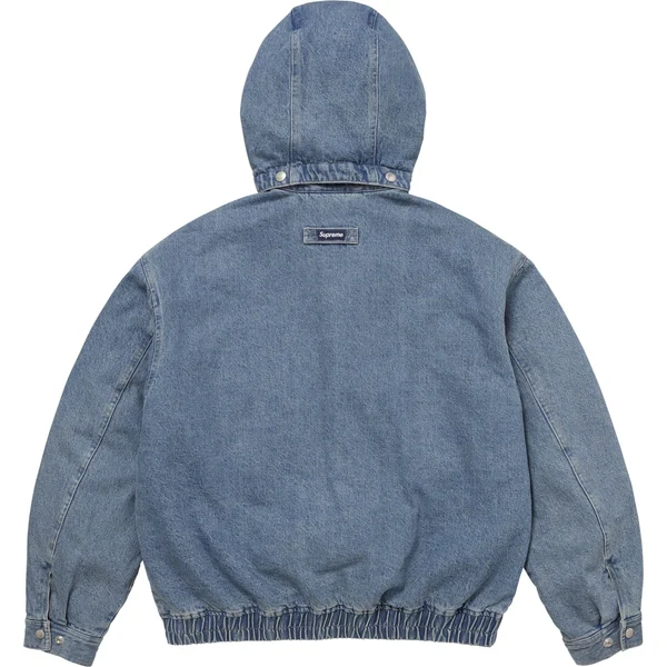 Supreme Hooded Utility Jacket - Denim (front)