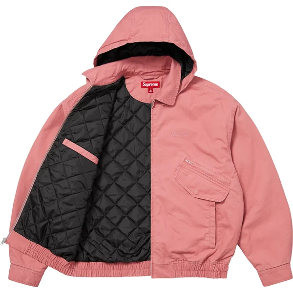 Supreme Hooded Utility Jacket - Pink (front)