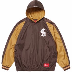 Supreme Hooded Warm Up Pullover Brown