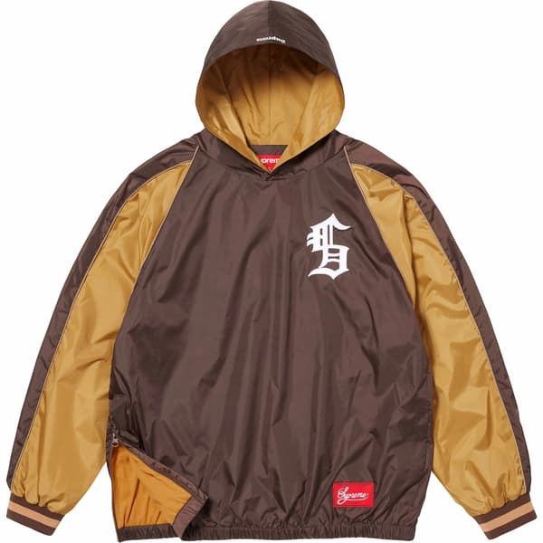 Supreme Hooded Warm Up Pullover - Brown (front)