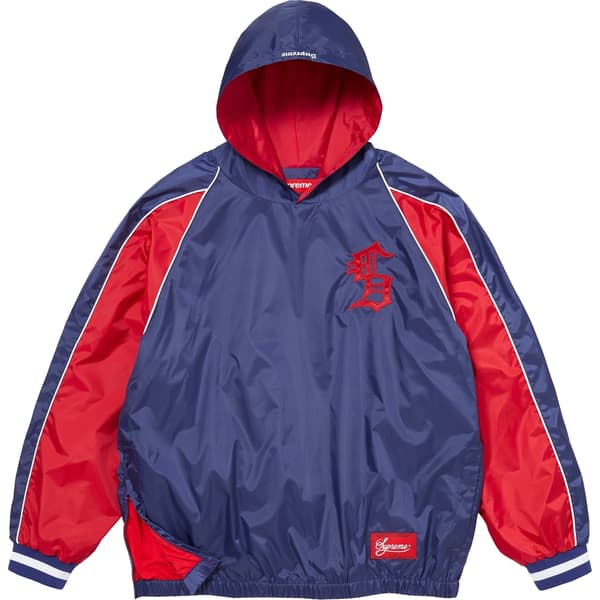 Supreme Hooded Warm Up Pullover - Navy (front)