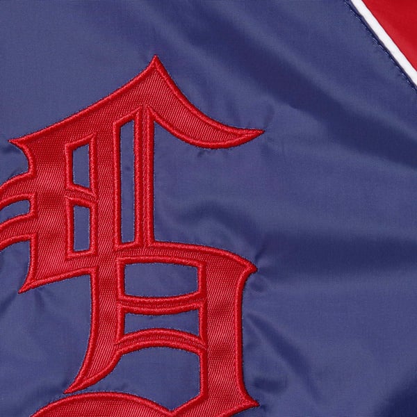 Supreme Hooded Warm Up Pullover - Navy (front)