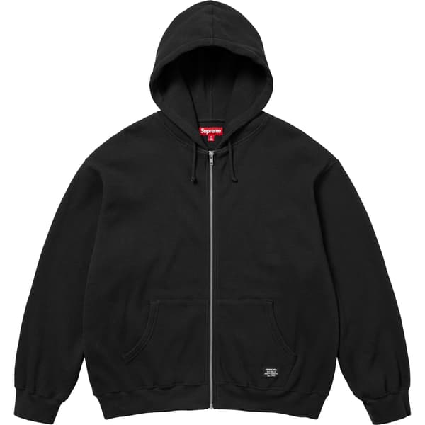 Supreme Hooded Zip Up Thermal - Black (front)