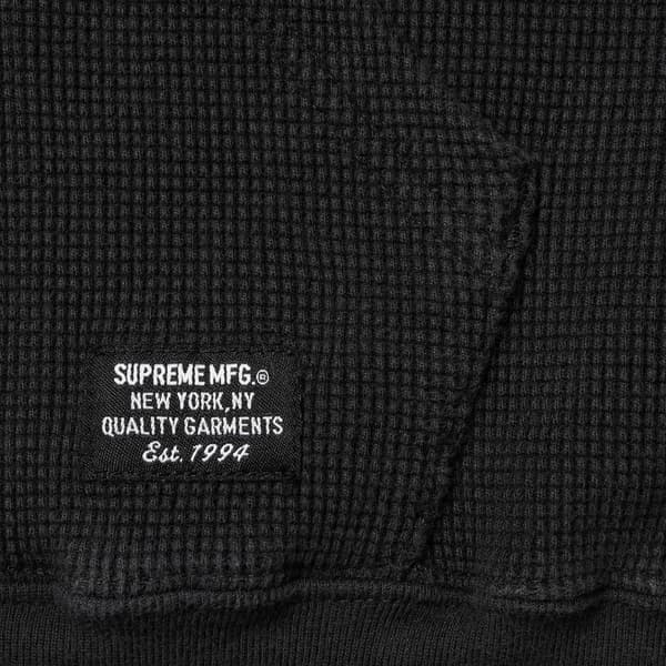 Supreme Hooded Zip Up Thermal - Black (front)