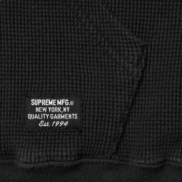 Supreme Hooded Zip Up Thermal - Black (front)