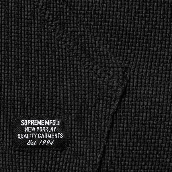 Supreme Hooded Zip Up Thermal - Black (front)