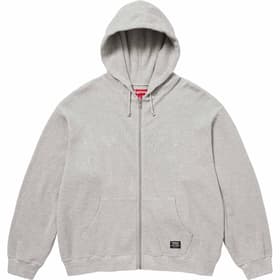 Supreme Hooded Zip Up Thermal Heather Grey