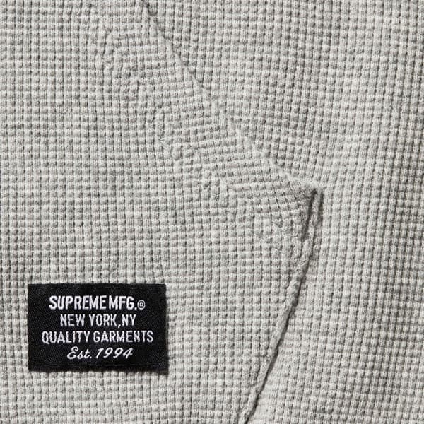 Supreme Hooded Zip Up Thermal - Heather Grey (front)