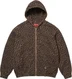 Supreme Hooded Zip Up Thermal - Leopard (front)
