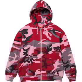 Supreme Hooded Zip Up Thermal Pink Camo