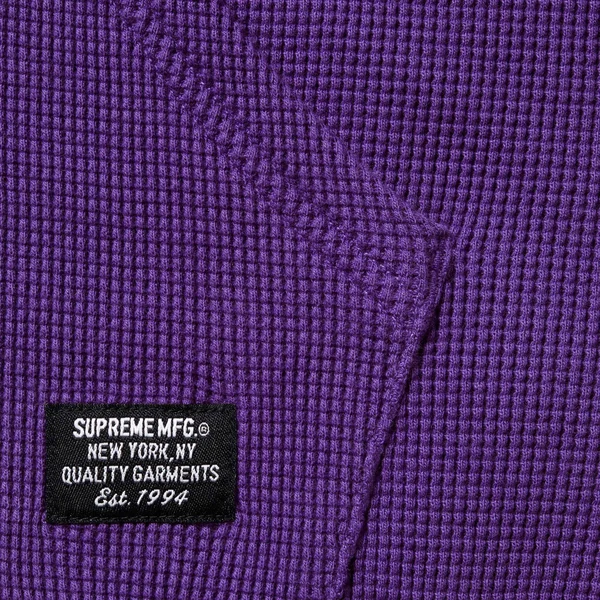 Supreme Hooded Zip Up Thermal - Purple (front)
