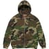 Supreme Hooded Zip Up Thermal - Woodland Camo (front)