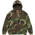 Supreme Hooded Zip Up Thermal - Woodland Camo (front)
