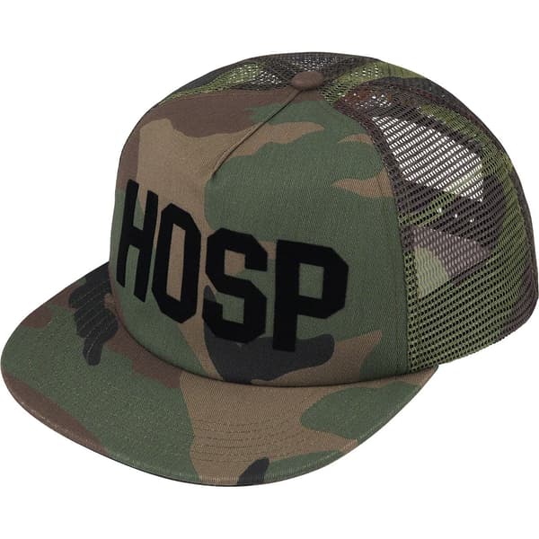 Supreme HOSP Mesh Back 5-Panel - Woodland Camo (front)