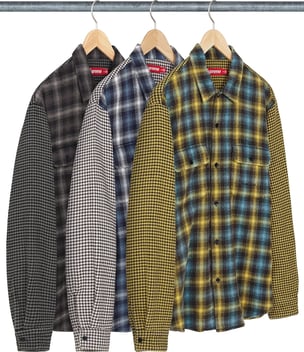Supreme Houndstooth Plaid Flannel Shirt
