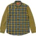 Supreme Houndstooth Plaid Flannel Shirt - Yellow (front)
