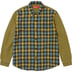 Supreme Houndstooth Plaid Flannel Shirt - Yellow (front)
