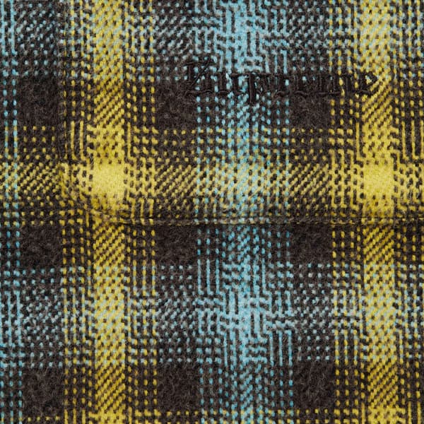 Supreme Houndstooth Plaid Flannel Shirt - Yellow (front)