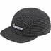 Supreme Houndstooth Wool Camp Cap - Black (front)