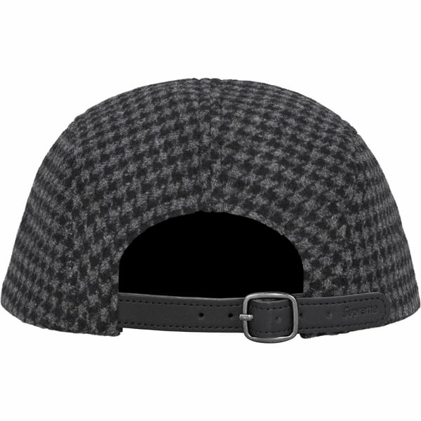 Supreme Houndstooth Wool Camp Cap - Black (front)