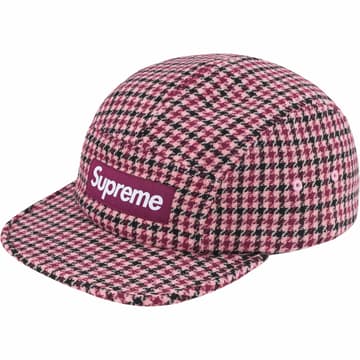 Supreme Houndstooth Wool Camp Cap