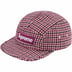 Supreme Houndstooth Wool Camp Cap - Pink (front)