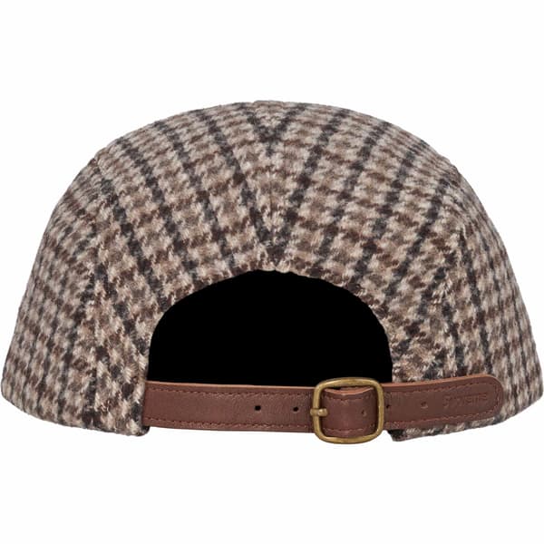 Supreme Houndstooth Wool Camp Cap - Tan (front)