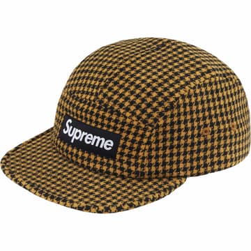 Supreme Houndstooth Wool Camp Cap