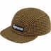 Supreme Houndstooth Wool Camp Cap - Yellow (front)