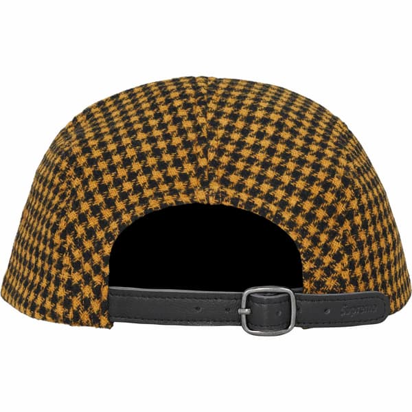 Supreme Houndstooth Wool Camp Cap - Yellow (front)