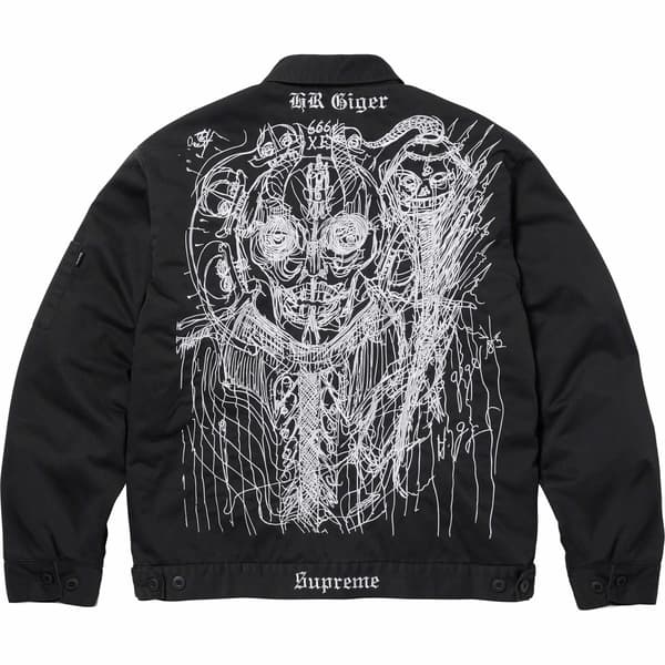 Supreme H.R. Giger Embroidered Work Jacket - Black (front)