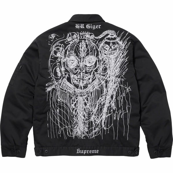 Supreme H.R. Giger Embroidered Work Jacket - Black (front)
