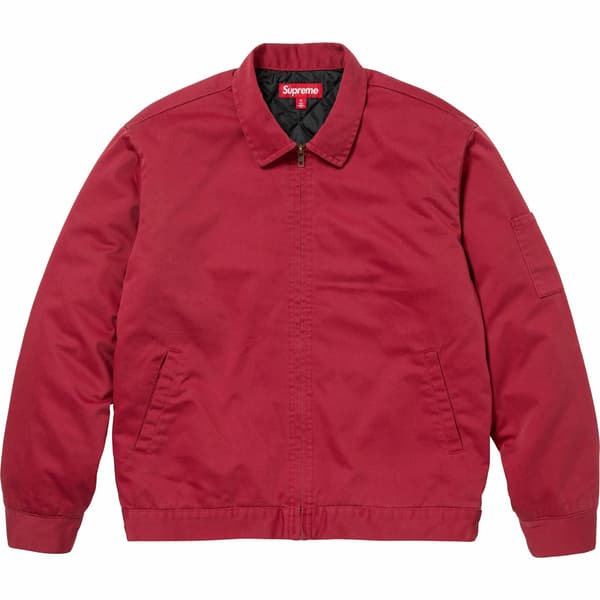 Supreme H.R. Giger Embroidered Work Jacket - Red (front)