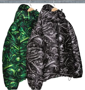 Supreme H.R. Giger Jacquard Down Puffer Jacket