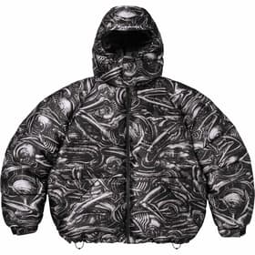 Supreme H.R. Giger Jacquard Down Puffer Jacket Black