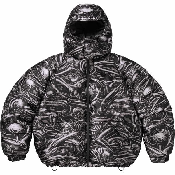 Supreme H.R. Giger Jacquard Down Puffer Jacket - Black (front)