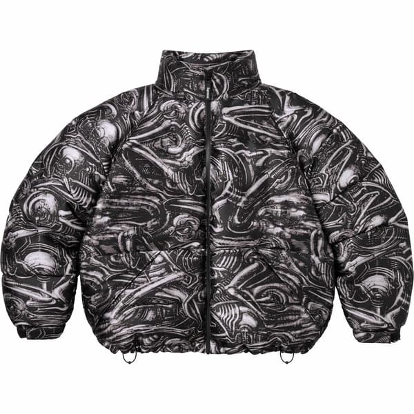 Supreme H.R. Giger Jacquard Down Puffer Jacket - Black (front)