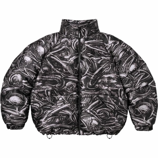 Supreme H.R. Giger Jacquard Down Puffer Jacket - Black (front)